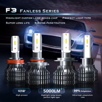 cheap F3 car light bulbs 24V fanless led light